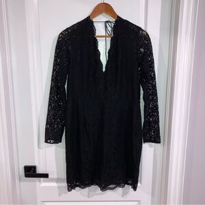 NWT Black Lace Long Sleeve Dress H&M - size M